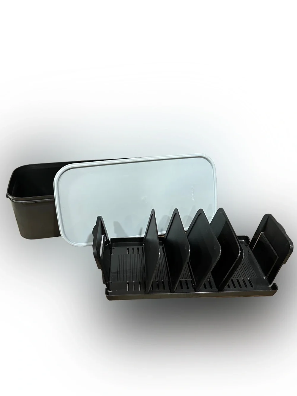 Tupperware Memory Mates Shutter Boxes Storage for Photos 4 Adjustable Dividers
